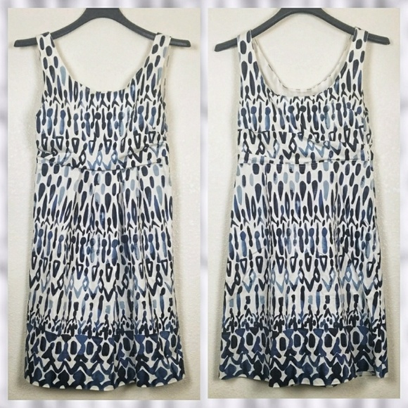 Elie Tahari Dresses & Skirts - Elie Tahari Cotton Summer Dress White/Navy Size 10